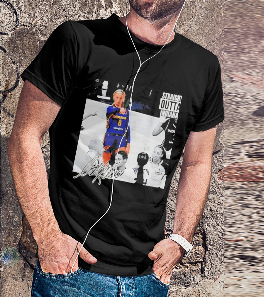 Sophie Cunningham Indiana Basketball Straight Outta Signature T-Shirt