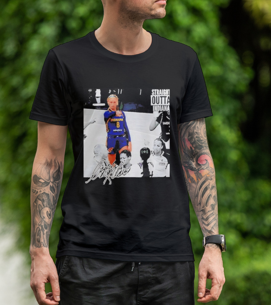 Sophie Cunningham Indiana Basketball Straight Outta Signature T-Shirt