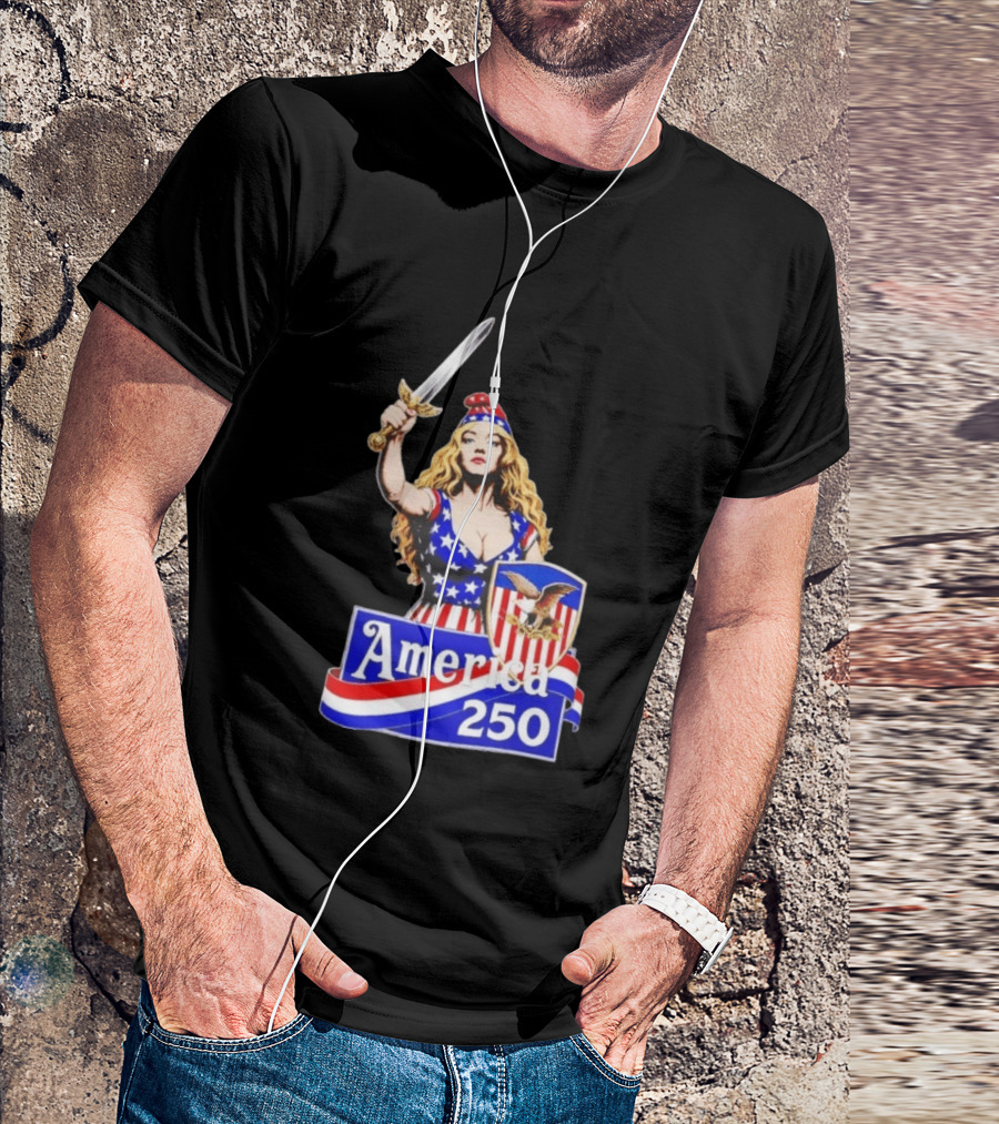America 250 Strong Woman 4th Of July T-Shirt