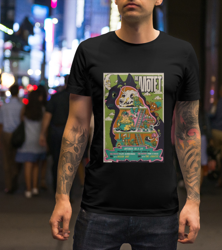 The Motet Halloween 2026 Denver October 30 31 Jamiroquai Funk Is Dead Diggin Dirt Jauntee T-Shirt