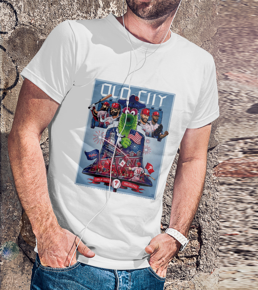 Bryce Harper Kyle Schwarber Philadelphia Phillies The Phanatic I Love My Country Old City MLB All Star Game 2026 T-Shirt