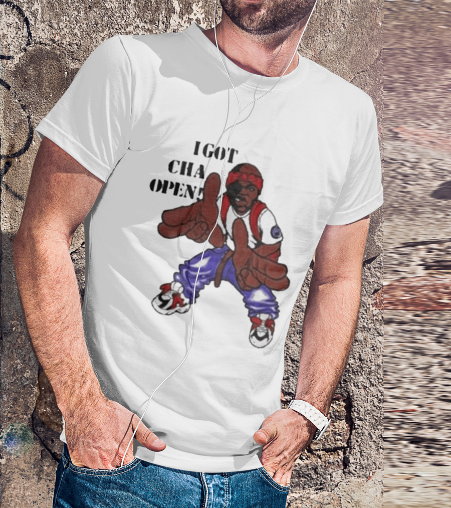 I Got Cha Opin Cartoon Character Graphic Hip Hop T-Shirt