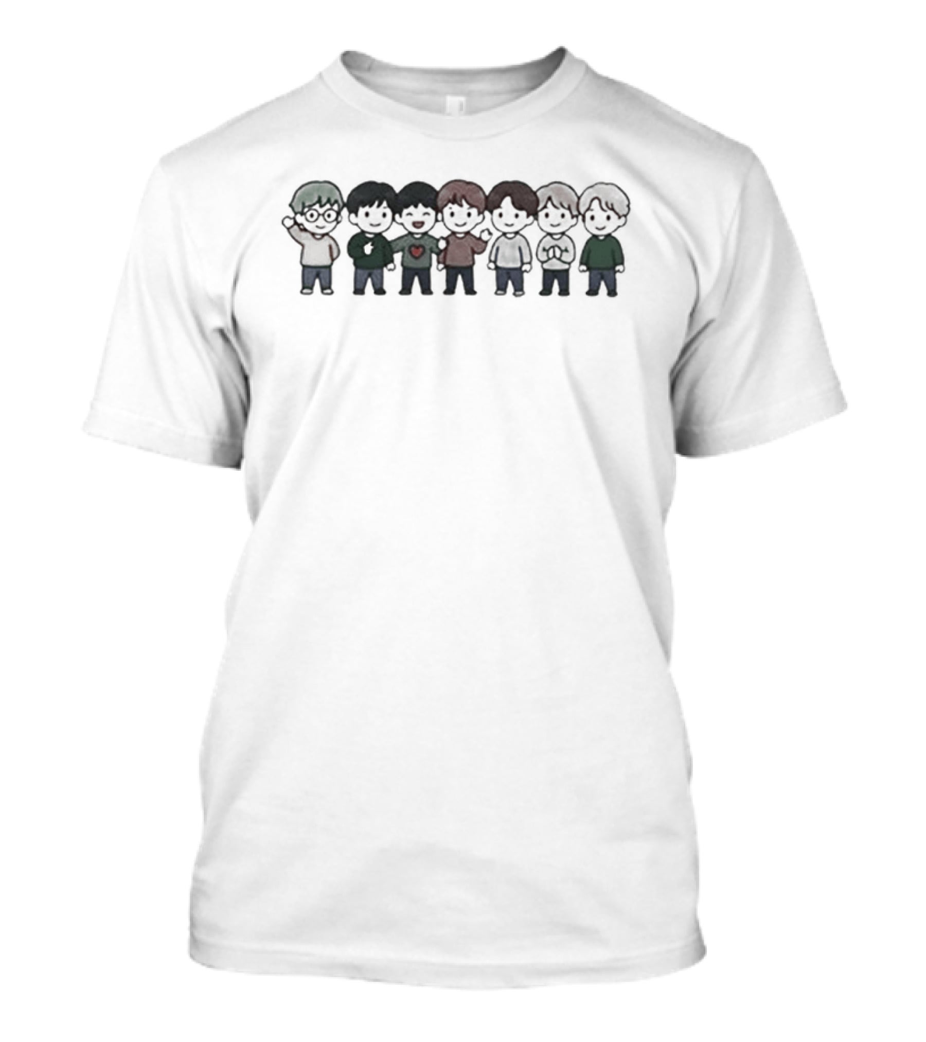 Paymoneywubby BTS Love Yourself ARMY Cartoon Characters T-Shirt