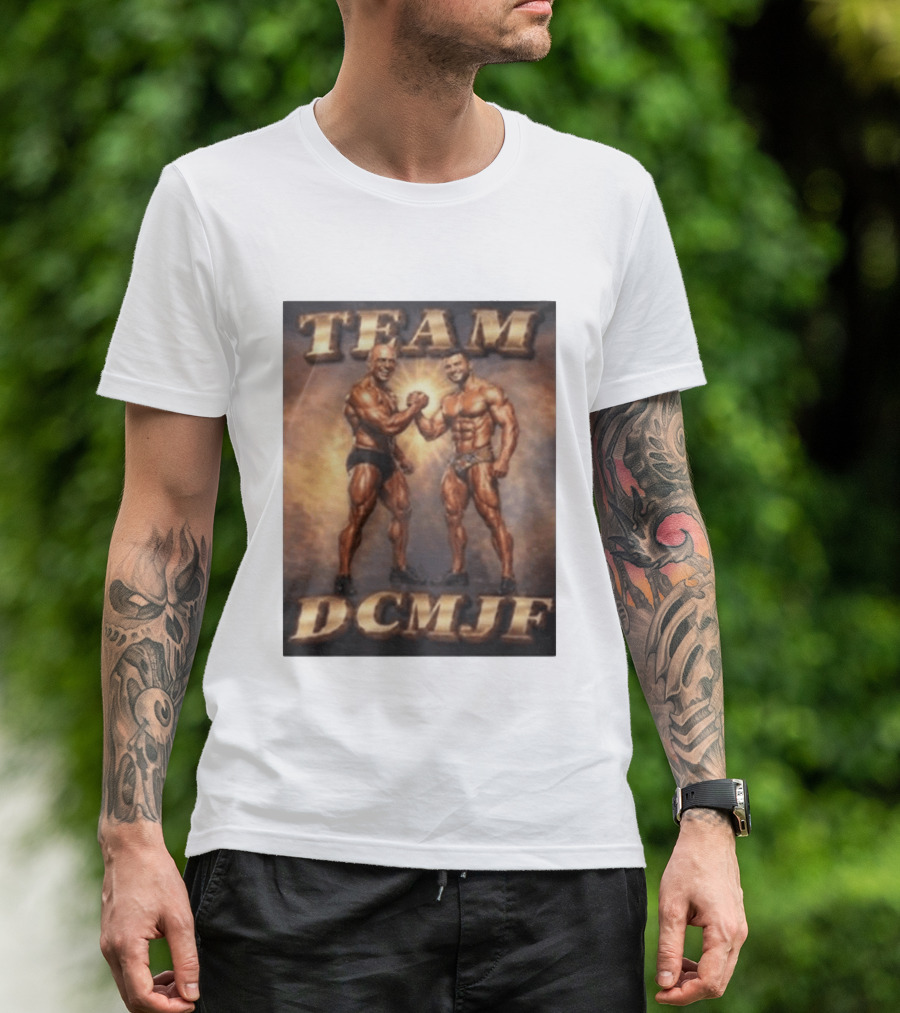 TEAM DCMJF Bodybuilders Flexing Muscles Together T-Shirt