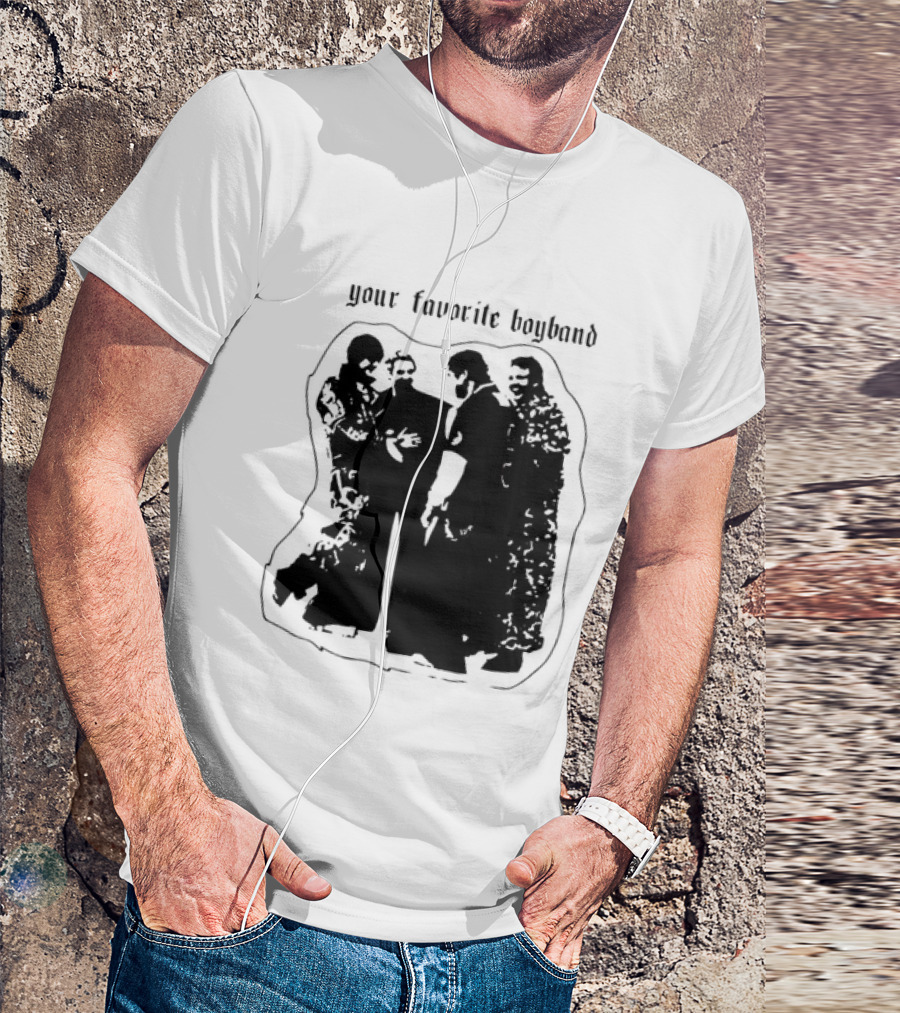 Your Favorite Boyband Silhouette Group Scene T-Shirt