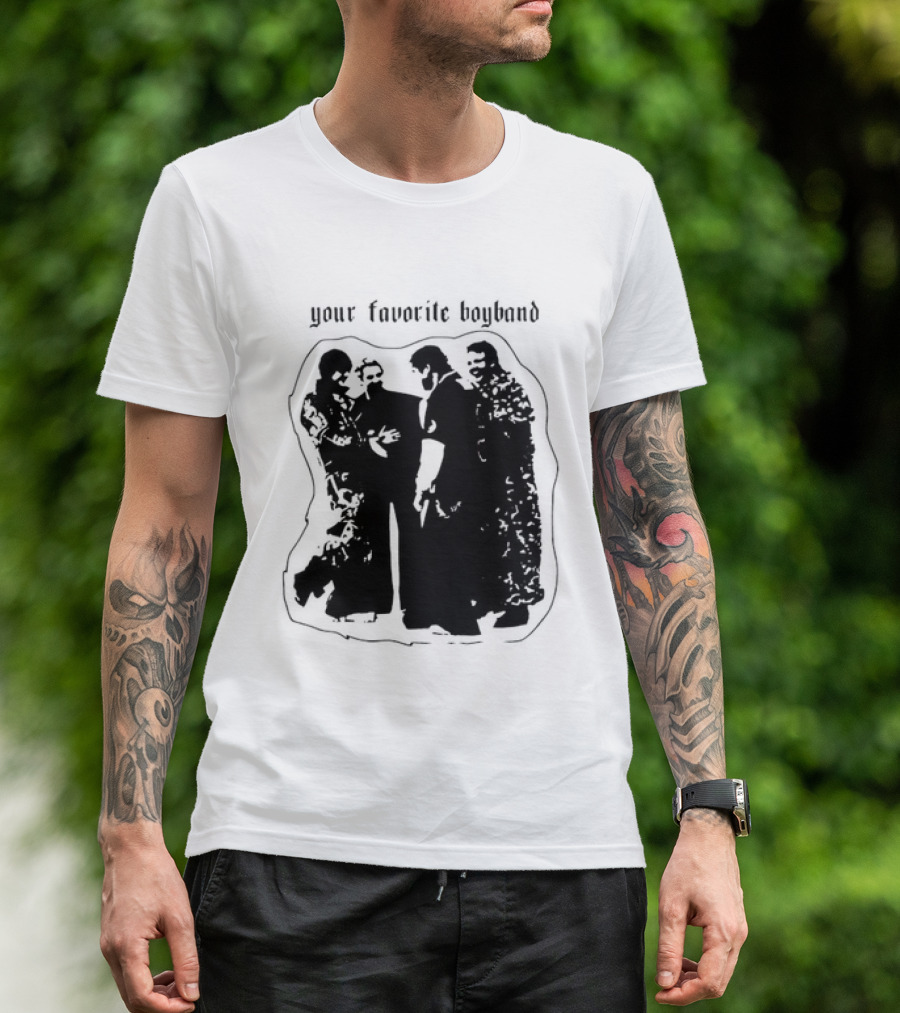 Your Favorite Boyband Silhouette Group Scene T-Shirt