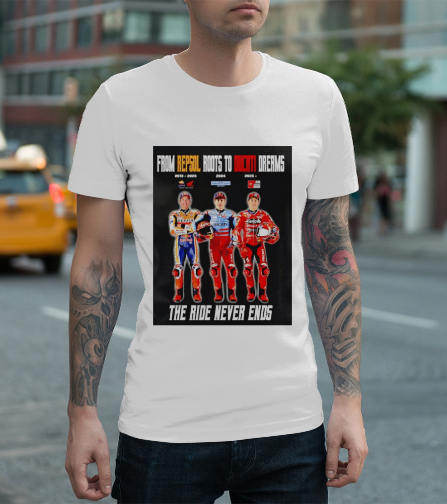 From Repsol To Ducati 2013 2025 MotoGP Journey T-Shirt