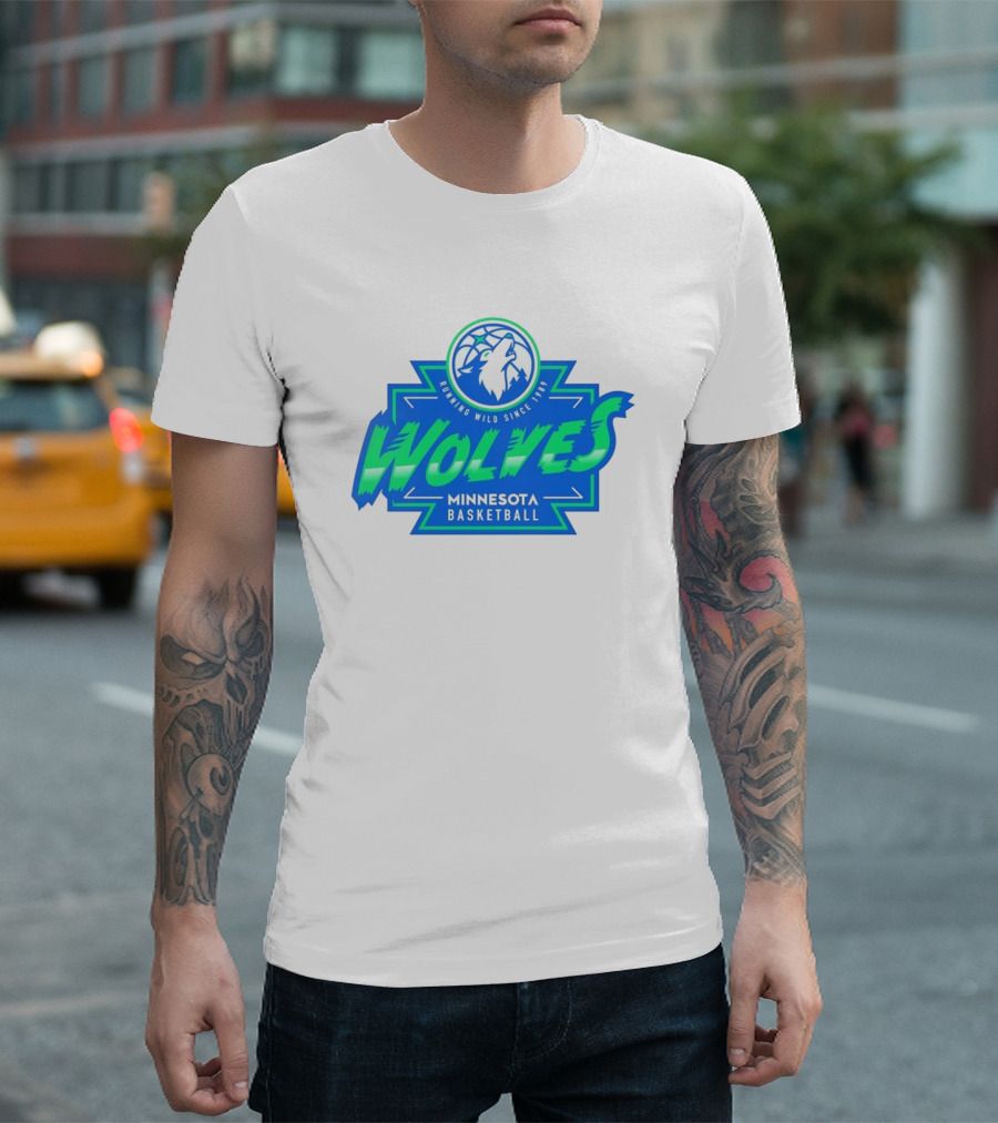 Wolves Minnesota Basketball Running Wild Since 1989 T-Shirt