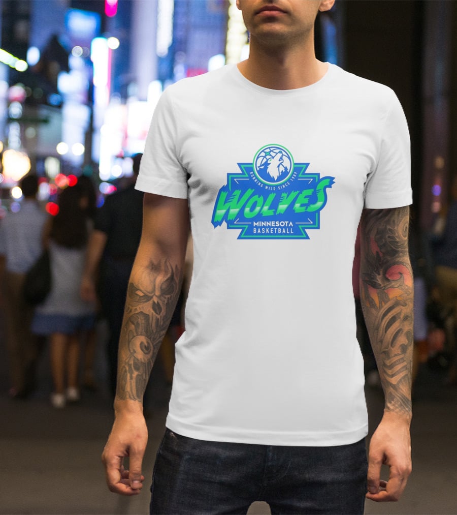 Wolves Minnesota Basketball Running Wild Since 1989 T-Shirt