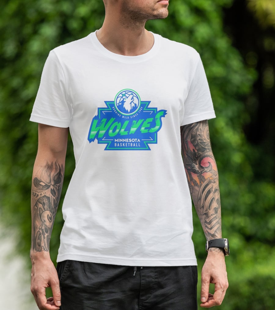 Wolves Minnesota Basketball Running Wild Since 1989 T-Shirt