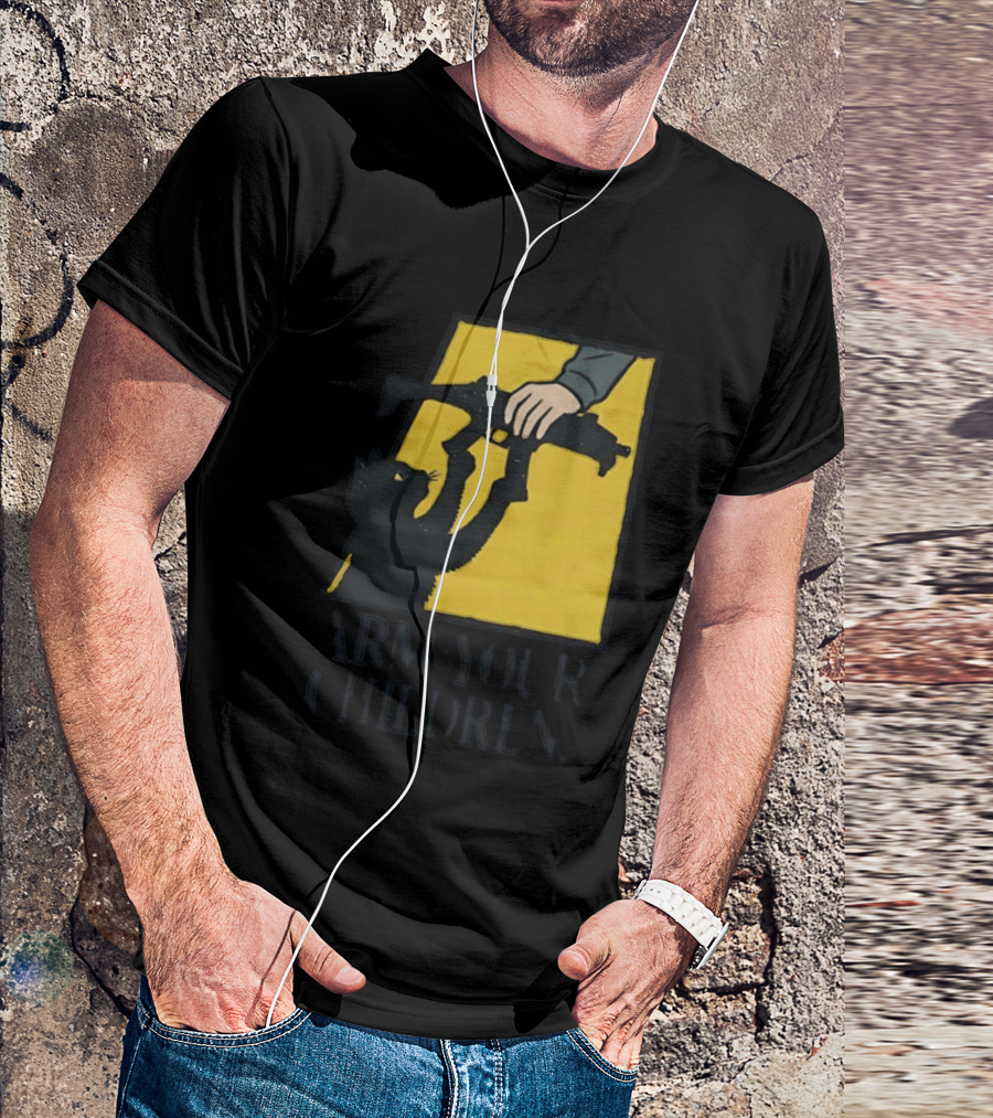 Arm Your Children Black Cat Gun T-Shirt