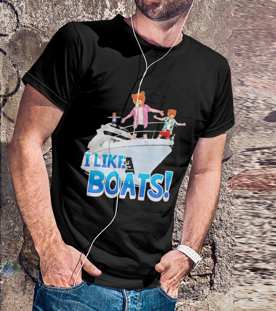 Bearhead I Like Boats Teddy Bears On Yacht T-Shirt