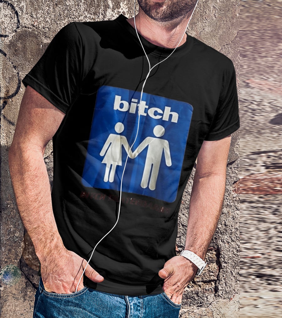 Bitch Skateboards Logo Holding Hands T-Shirt