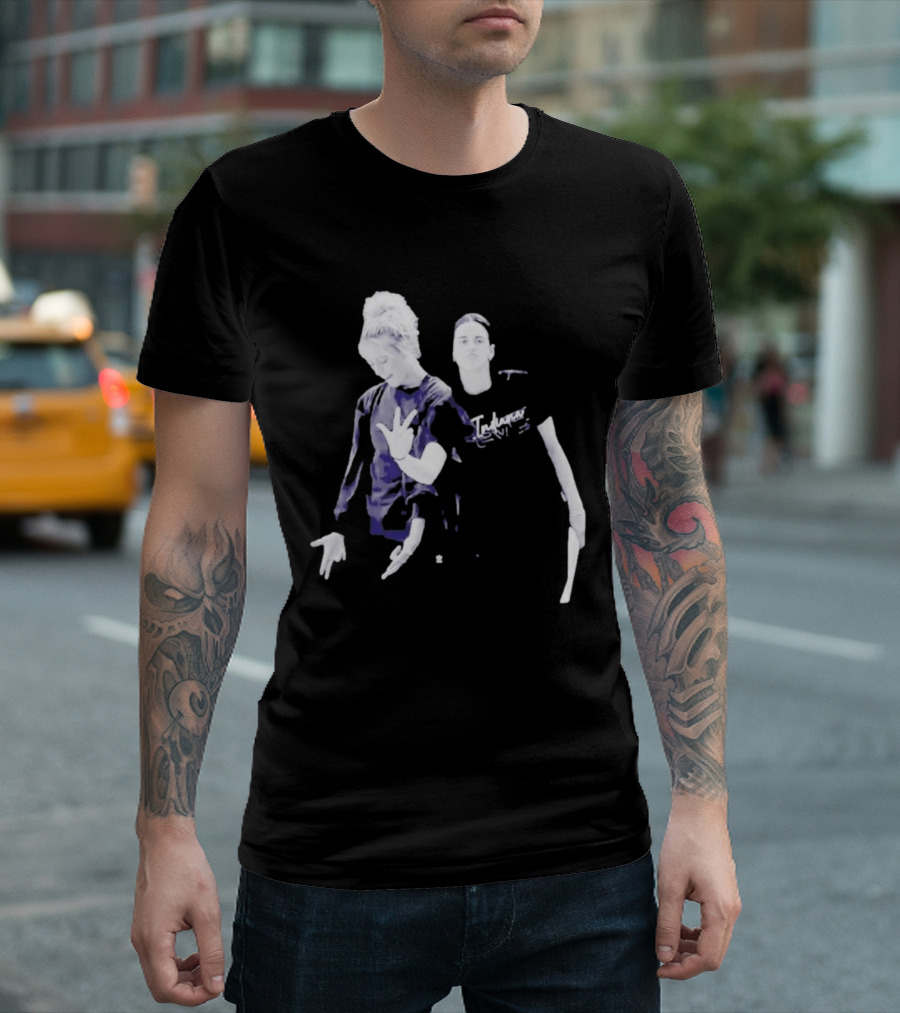 Caitlin Clark Sophie Cunningham Black White Photo And Indecisive T-Shirt