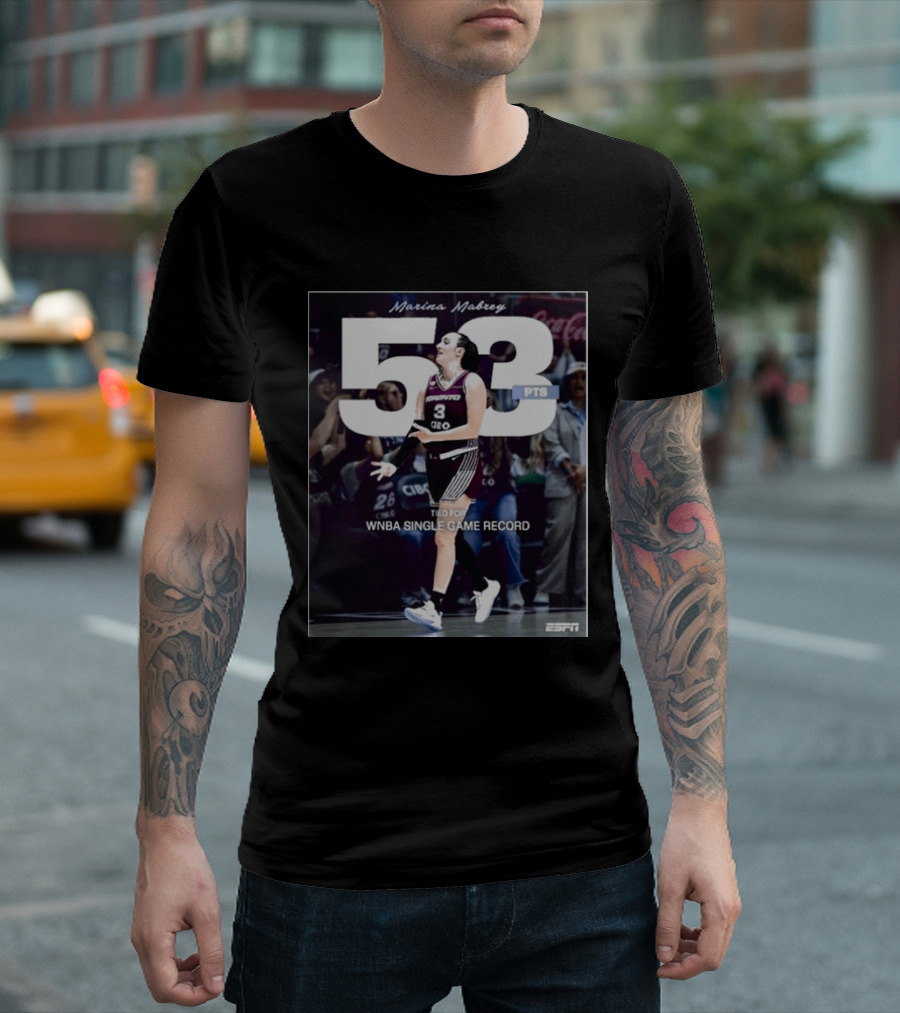 Marina Mabrey 53 Points Tied WNBA Single Game Record Toronto Basketball ESPN T-Shirt