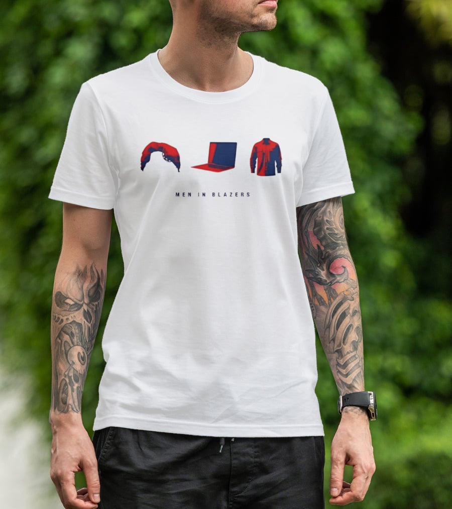 Men In Blazers Hairpiece Laptop Jacket T-Shirt