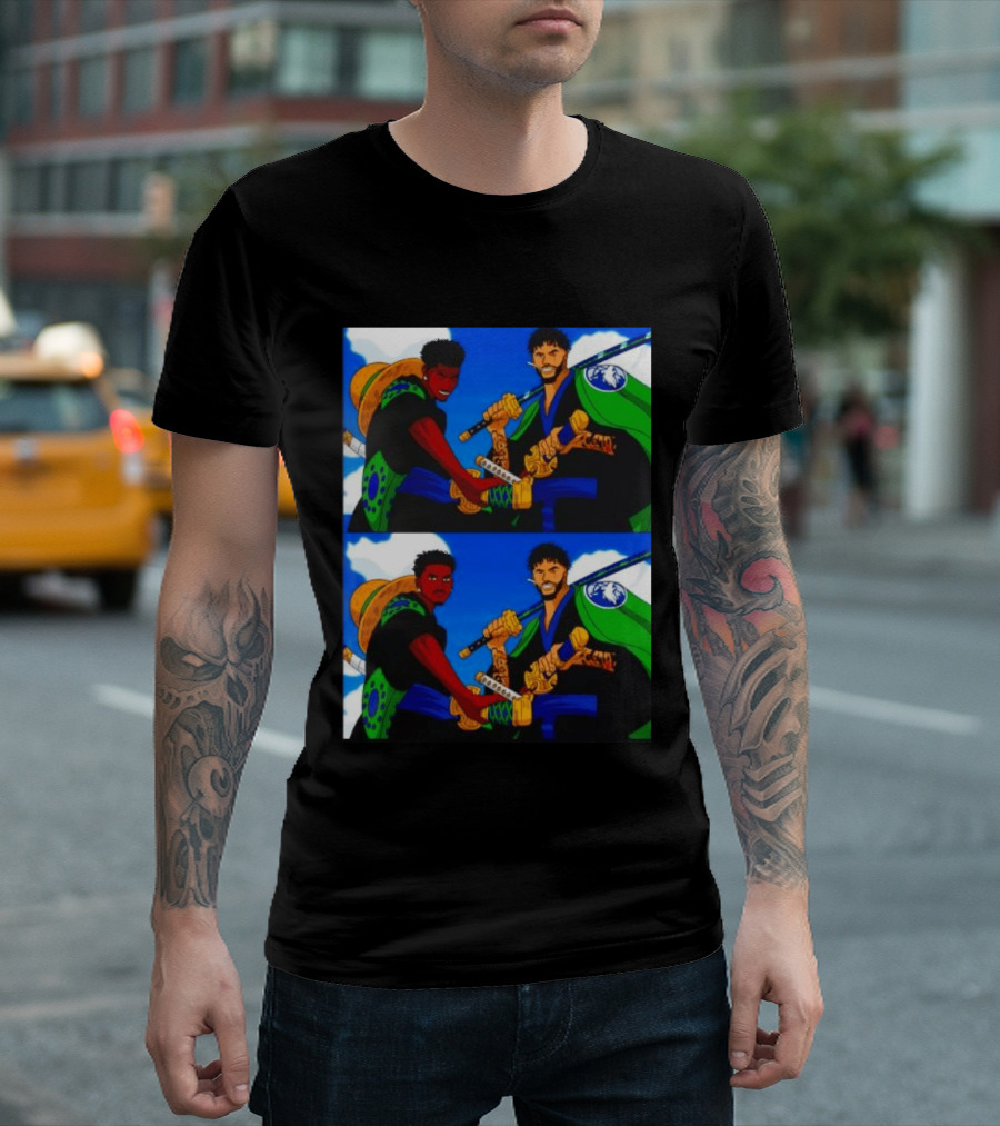 Edwards Luffy Towns Zoro Minnesota Timberwolves One Piece Crossover Fan T-Shirt