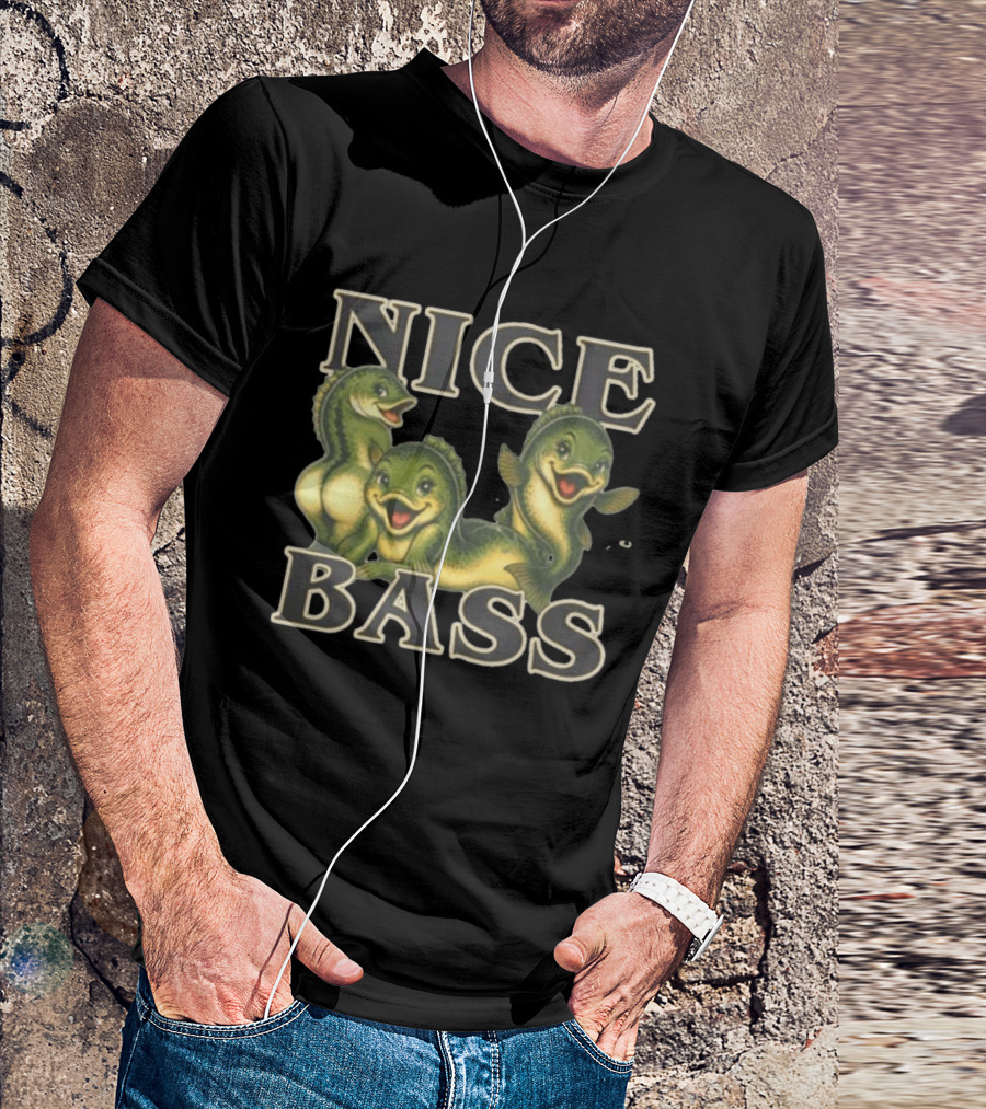 Cheerful Cartoon Fish Trio Nice Bass T-Shirt