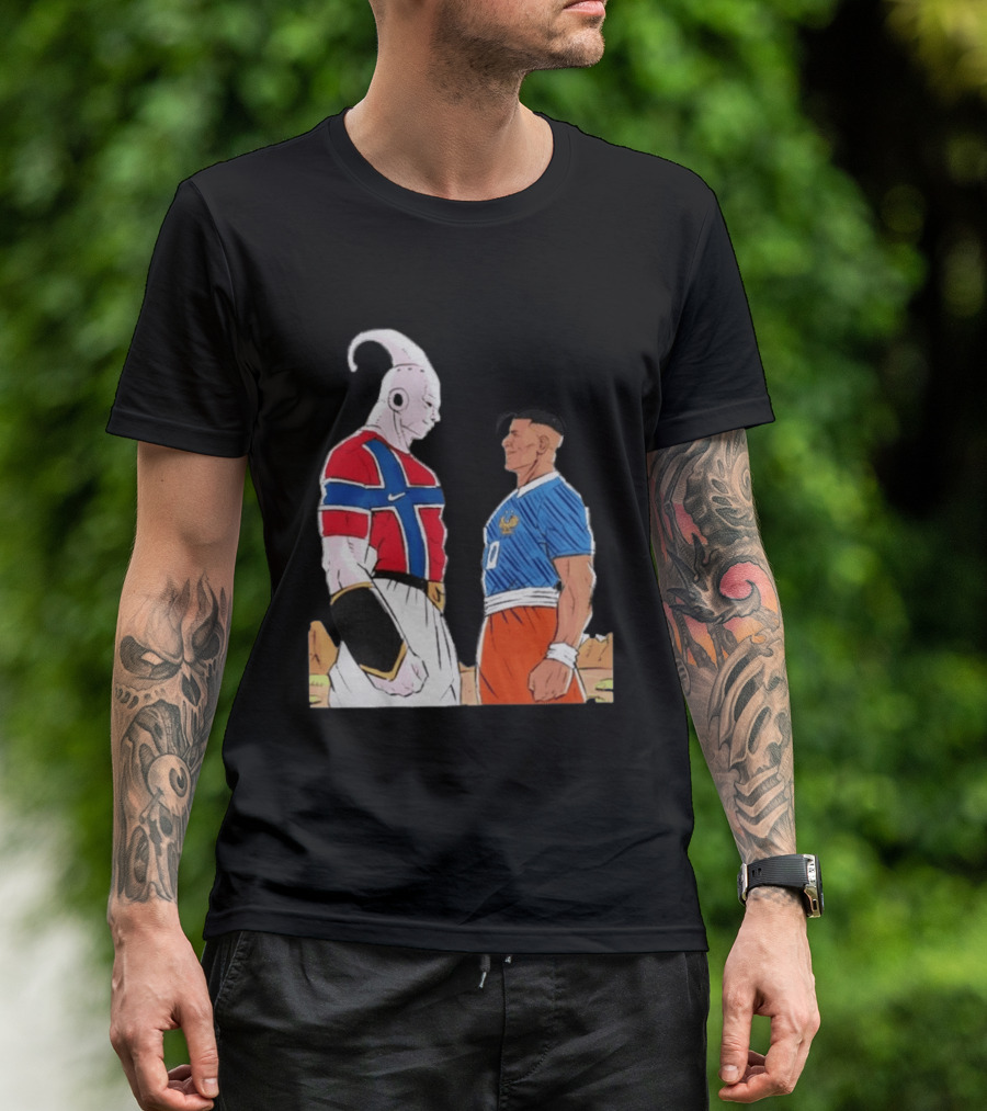 Norway Haaland Versus Mbappe France Dragon Ball Z T-Shirt