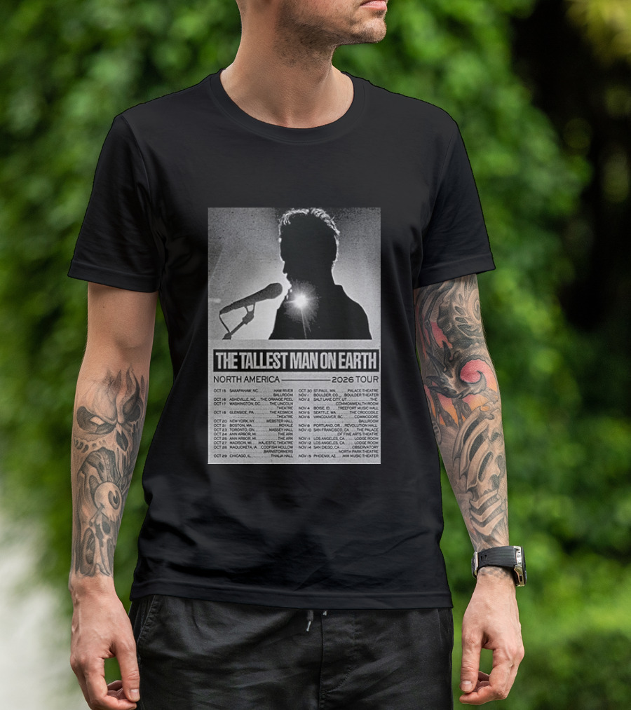 The Tallest Man On Earth North America 2026 Tour Dates T-Shirt