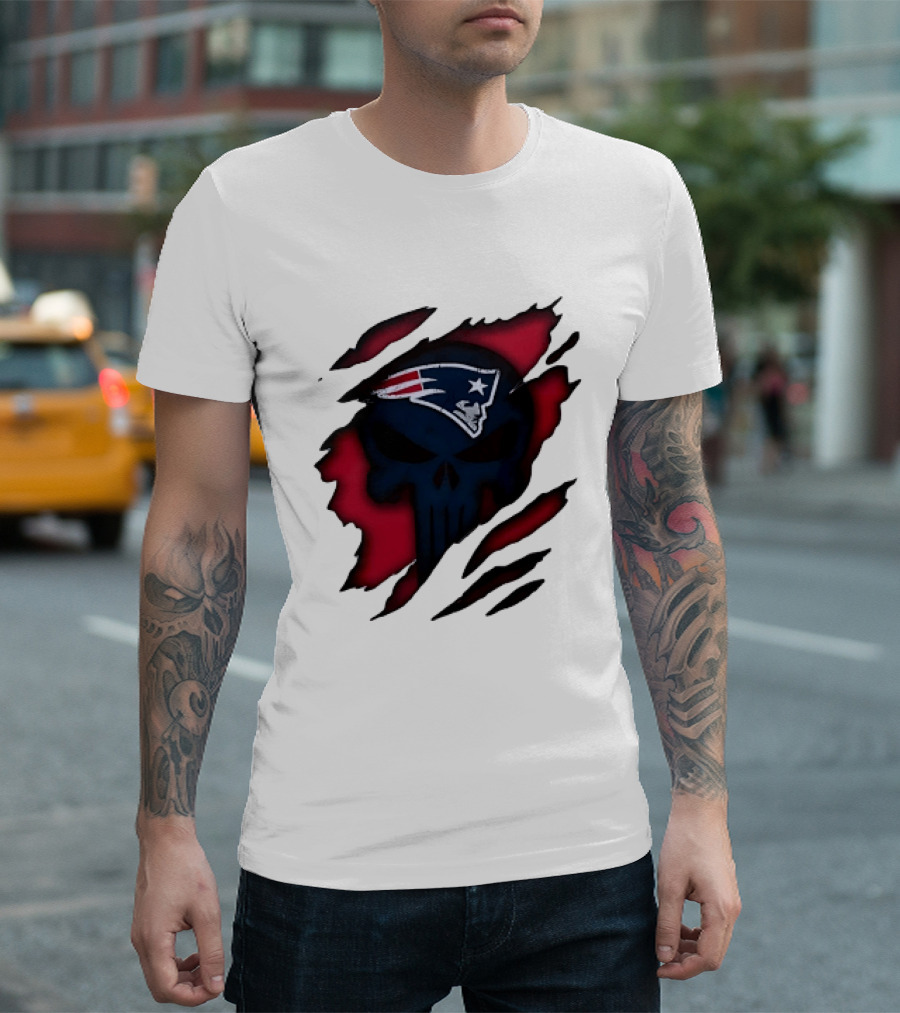 Patriots Skull Rip T-Shirt