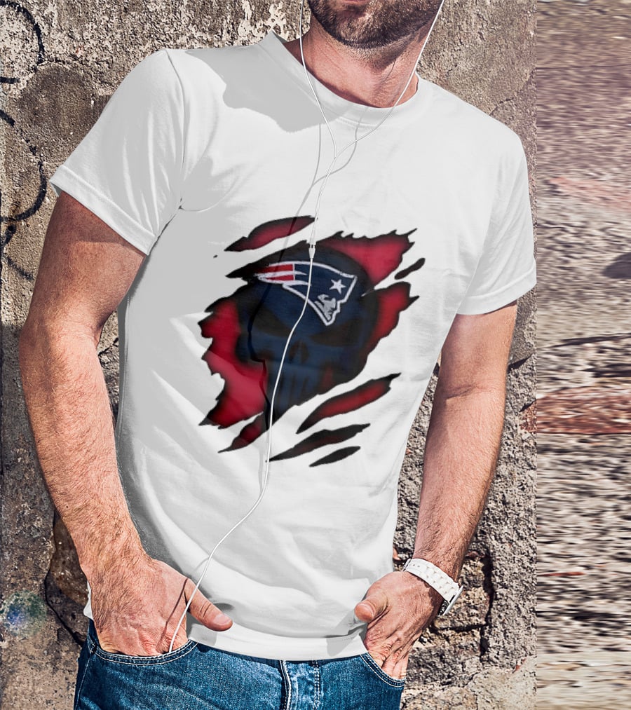 Patriots Skull Rip T-Shirt