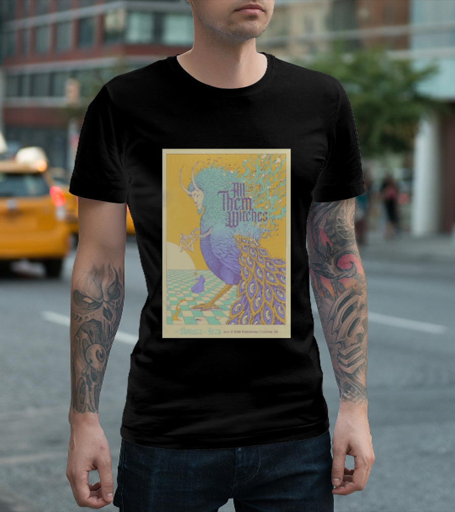 All Them Witches July 3 2026 Parkbuhne Leipzig DE Vintage With Slomosa And Rezn T-Shirt