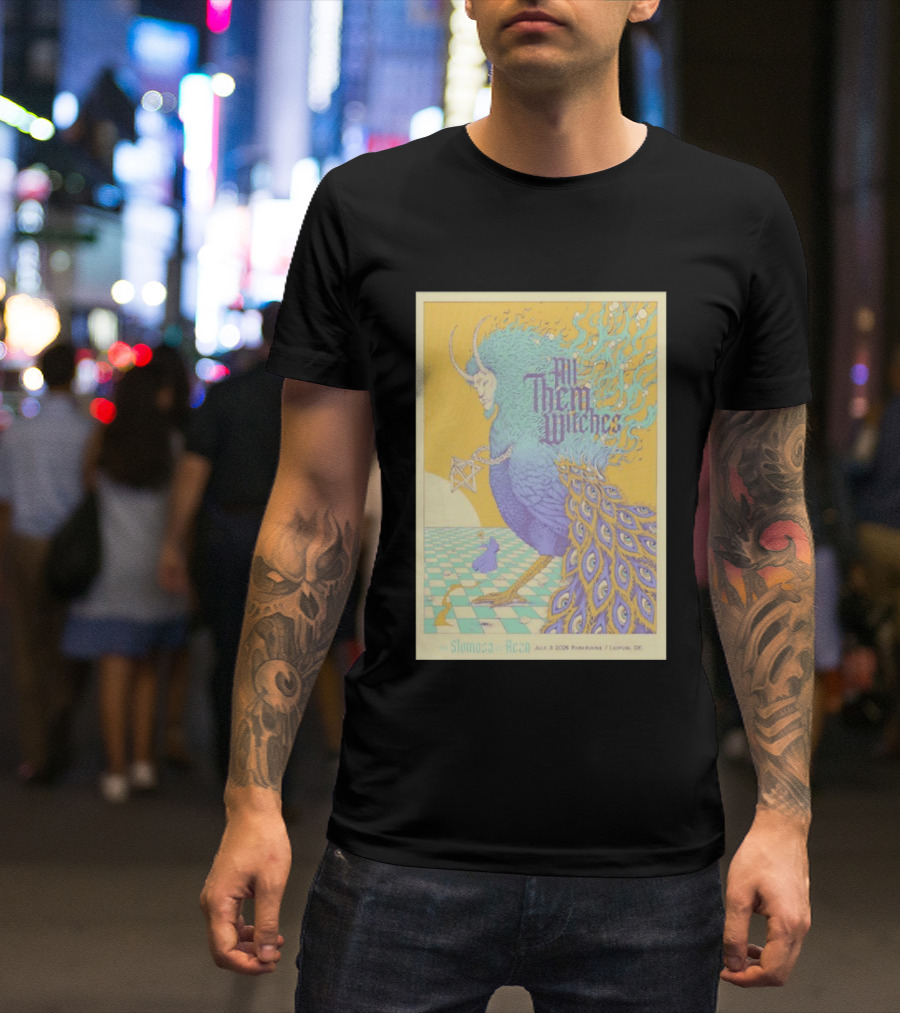 All Them Witches July 3 2026 Parkbuhne Leipzig DE Vintage With Slomosa And Rezn T-Shirt