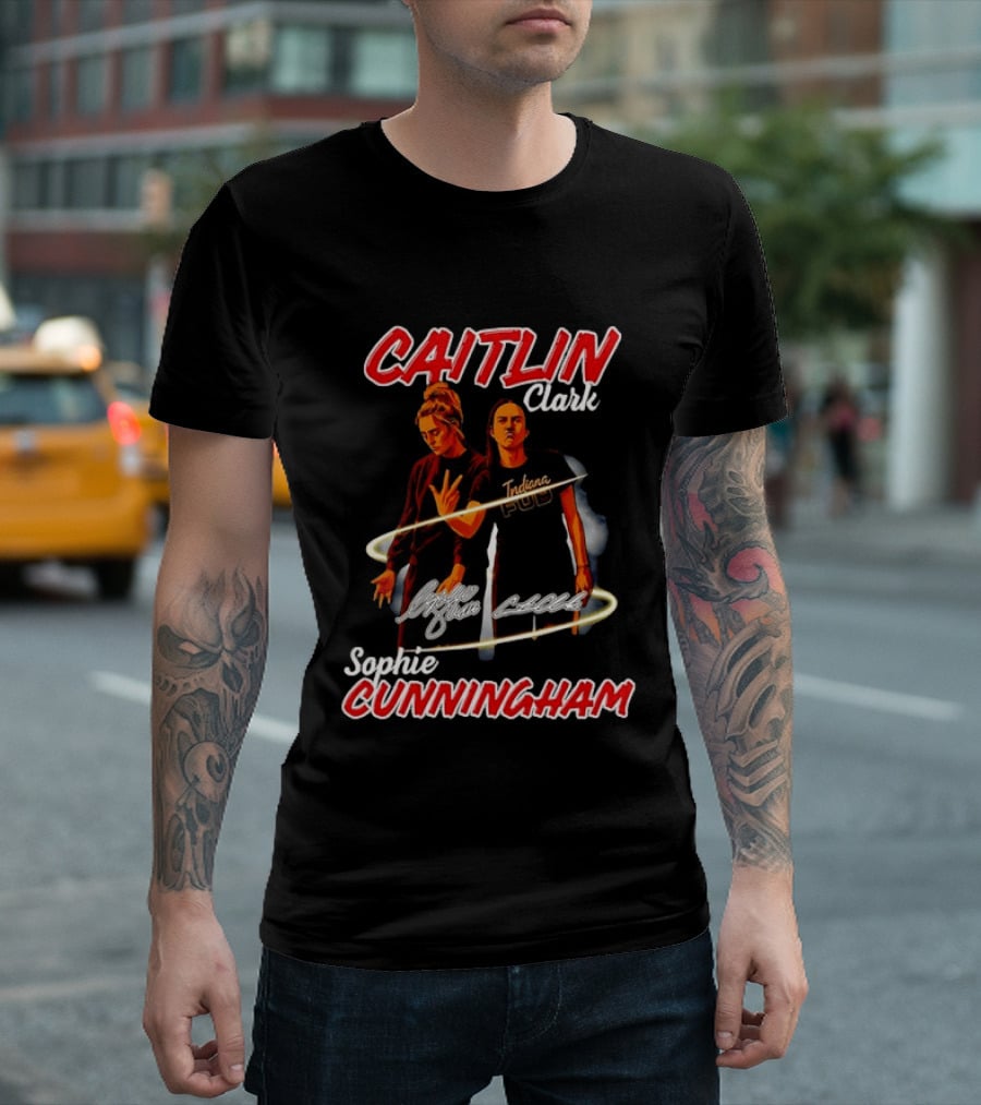 Caitlin Clark Sophie Cunningham Indiana Fever PUD T-Shirt