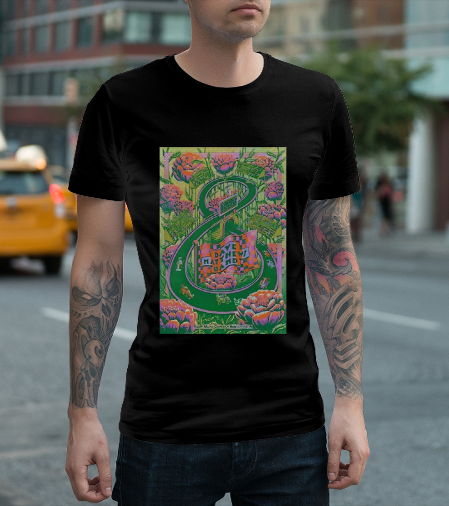 Dave Matthews Band Jun 26th 2026 Ruoff Music Center Noblesville IN Vibrant With Floral And Racing T-Shirt