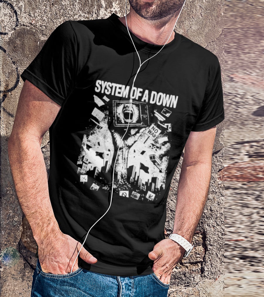 System Of A Down War Protest Television T-Shirt