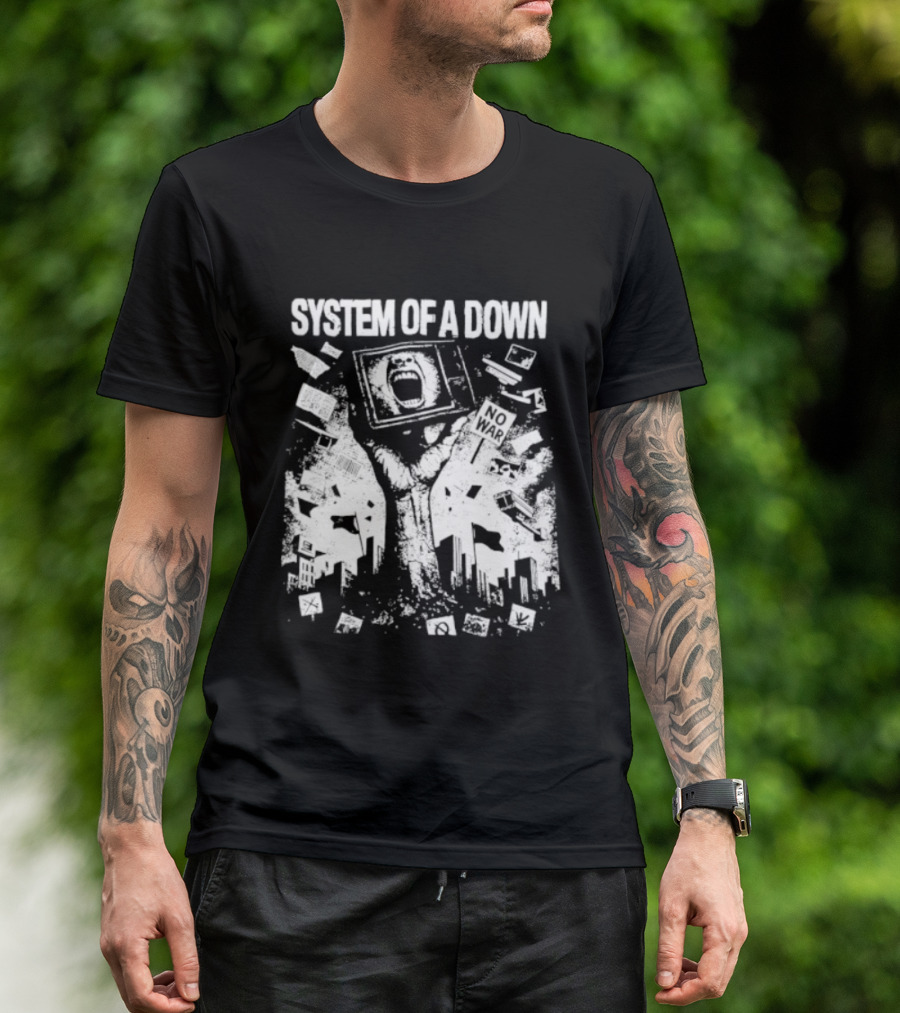 System Of A Down War Protest Television T-Shirt