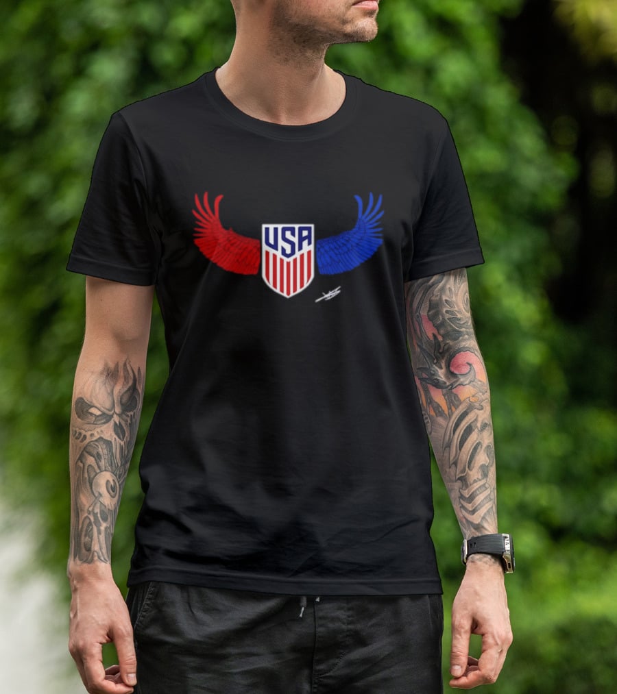 USA Wings Shield United States Men National Team T-Shirt