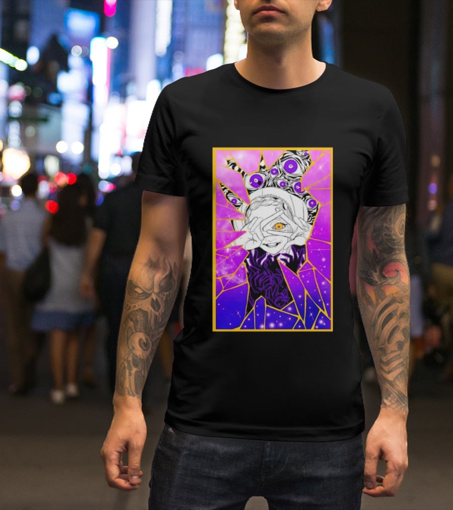 Makima Chainsaw Man Stained Glass Cosmic Galaxy Eyes T-Shirt