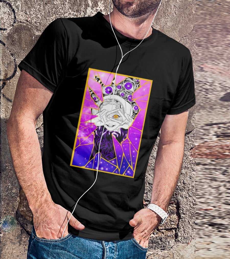 Makima Chainsaw Man Stained Glass Cosmic Galaxy Eyes T-Shirt