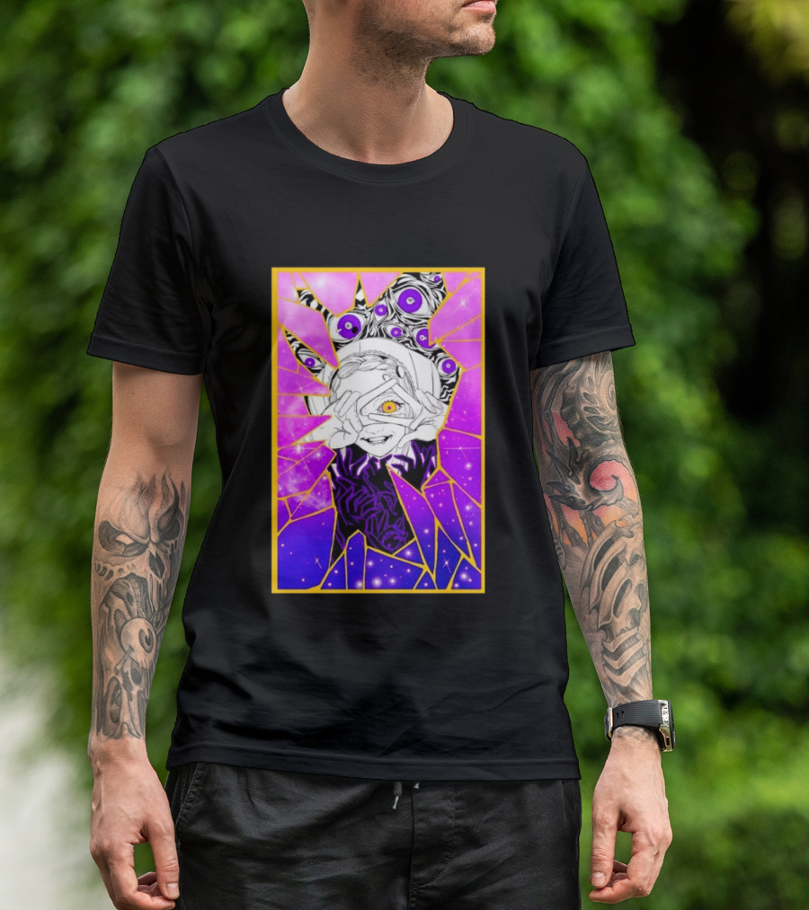 Makima Chainsaw Man Stained Glass Cosmic Galaxy Eyes T-Shirt