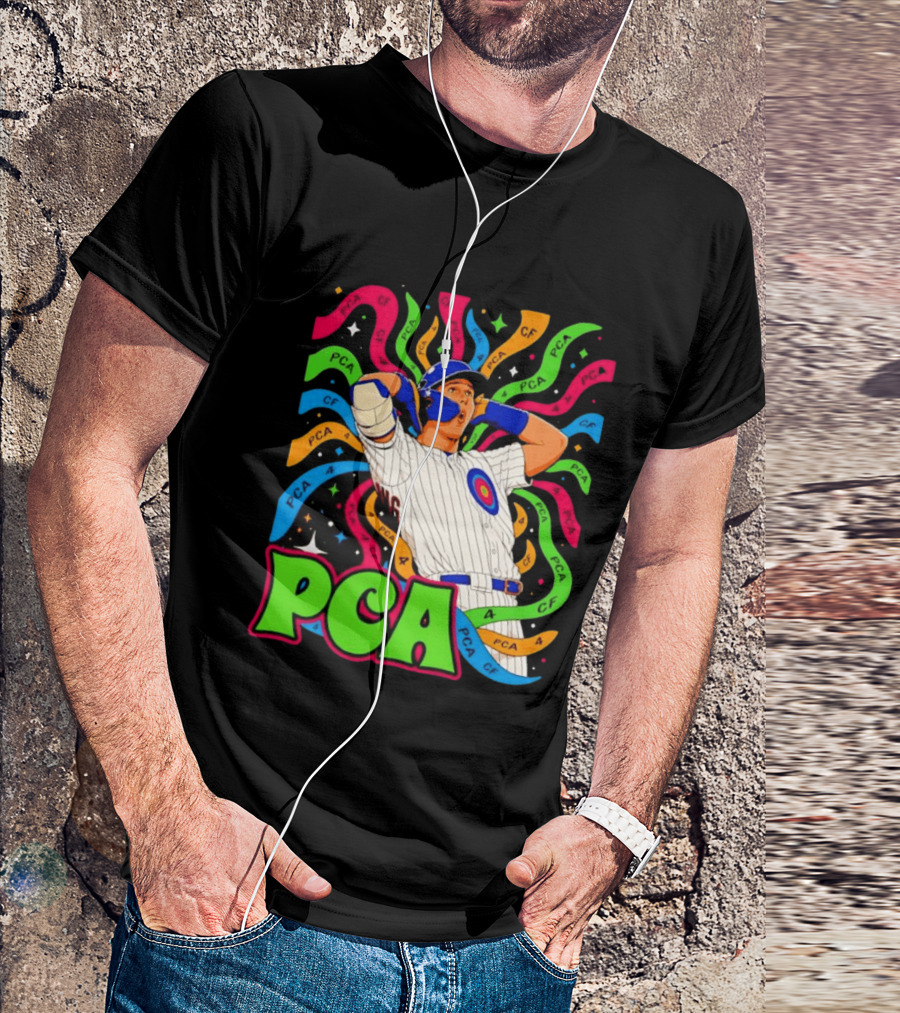 PCA Baseball Player Vibe Retro Style With Cosmic T-Shirt