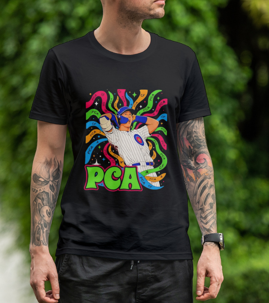 PCA Baseball Player Vibe Retro Style With Cosmic T-Shirt
