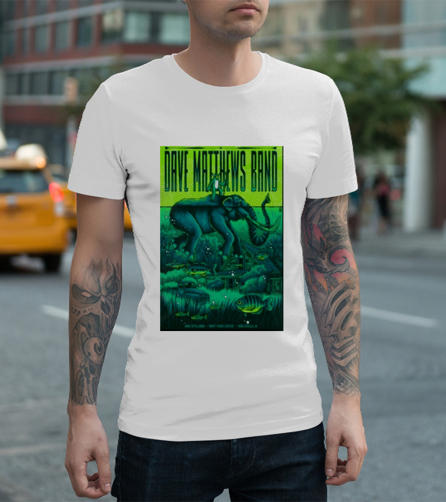 Dave Matthews Band Noblesville IN June 27 2026 Frog Elephant Lillypad Dreamscape T-Shirt