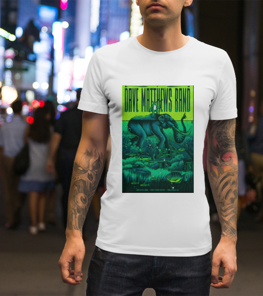 Dave Matthews Band Noblesville IN June 27 2026 Frog Elephant Lillypad Dreamscape T-Shirt