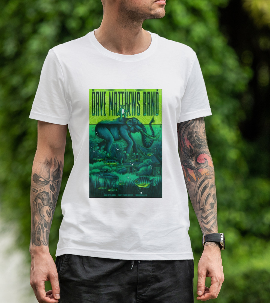 Dave Matthews Band Noblesville IN June 27 2026 Frog Elephant Lillypad Dreamscape T-Shirt