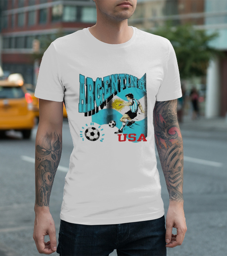 Argentina National Football Maradona Sun Of May USA Soccer T-Shirt