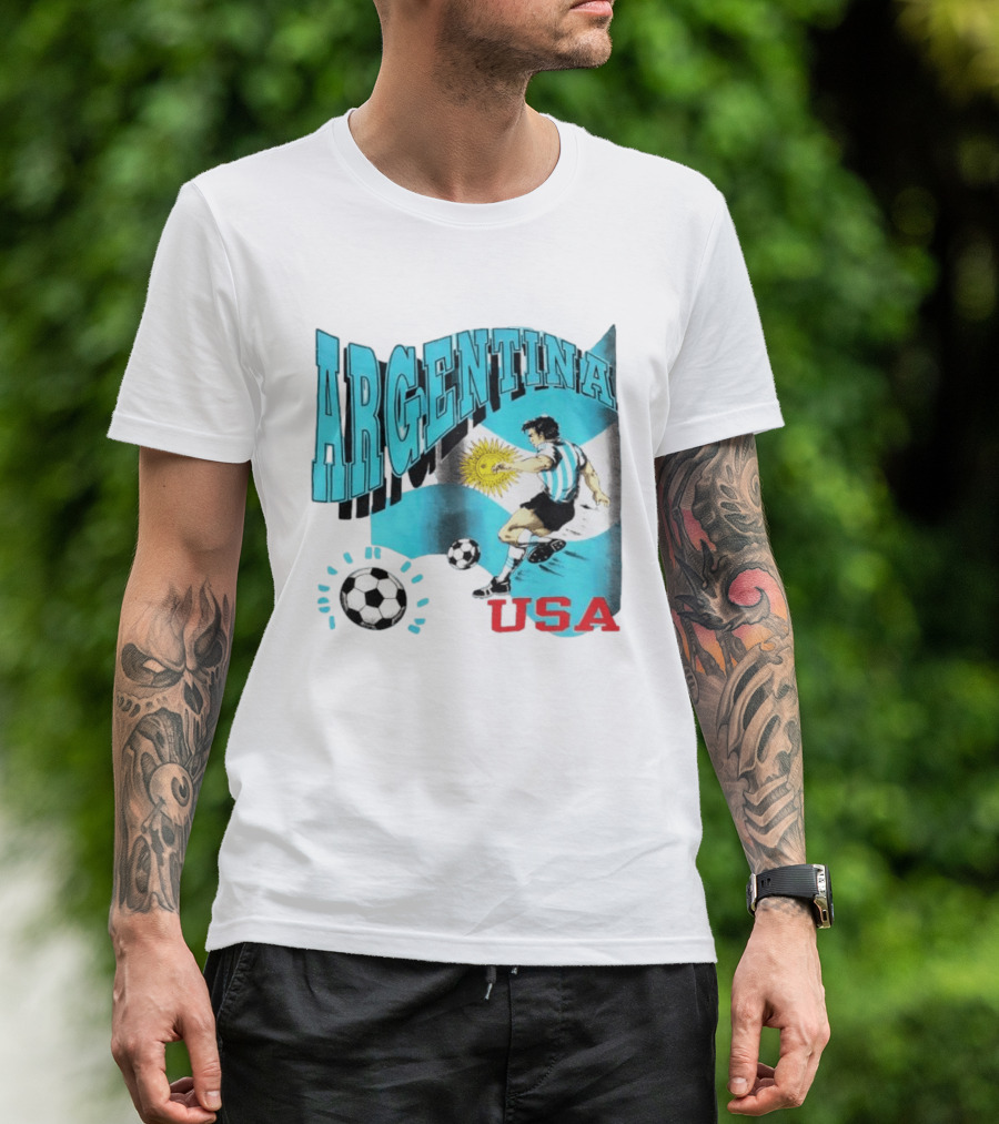 Argentina National Football Maradona Sun Of May USA Soccer T-Shirt