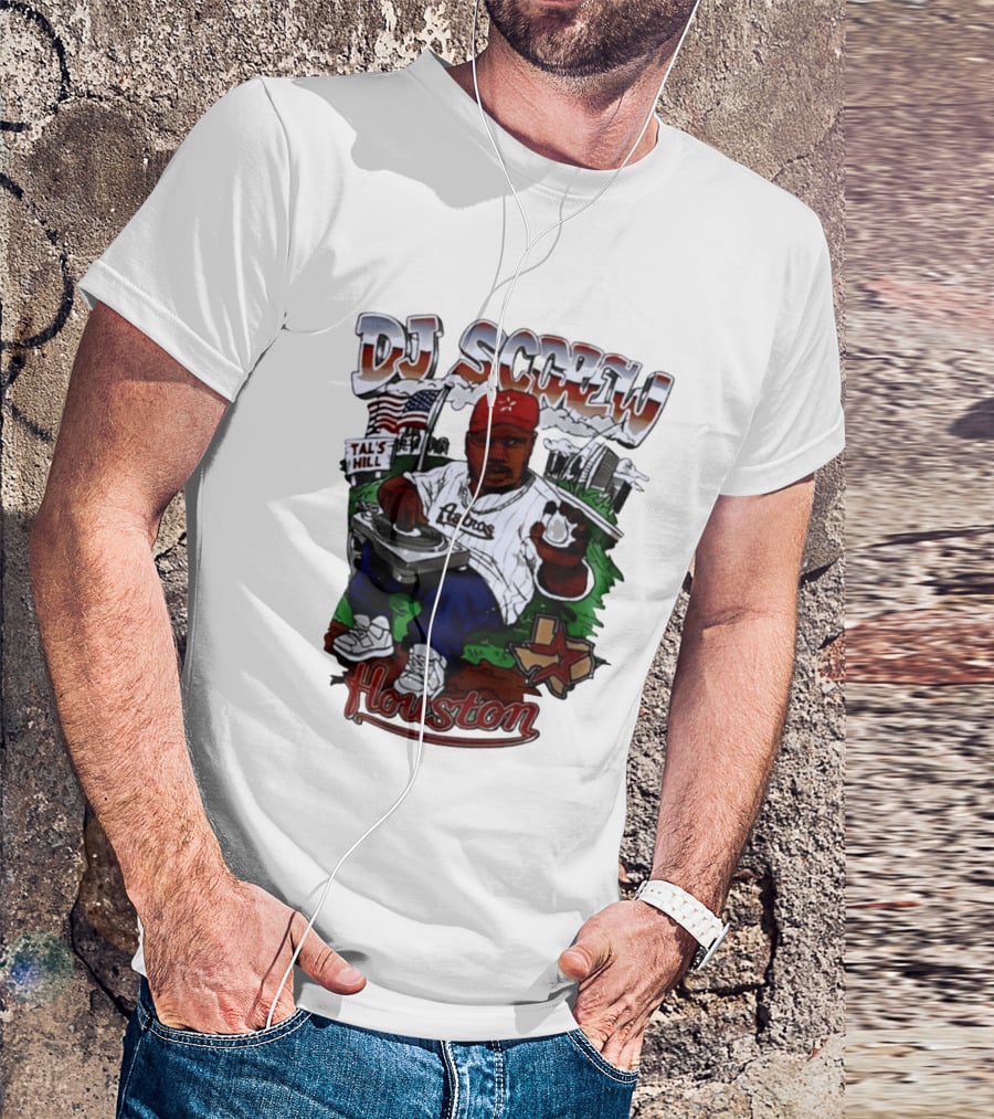 DJ Screw Houston Astros Tal's Hill Baseball DJing T-Shirt
