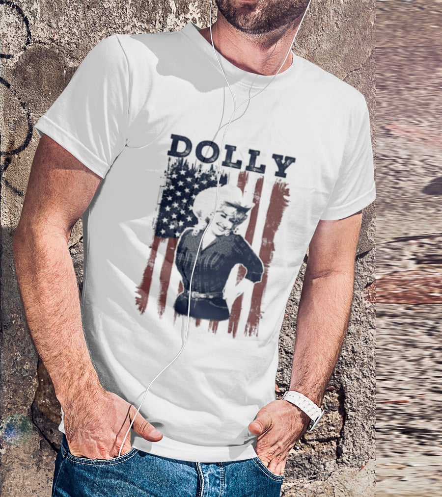 Dolly Parton American Flag Patriotic T-Shirt