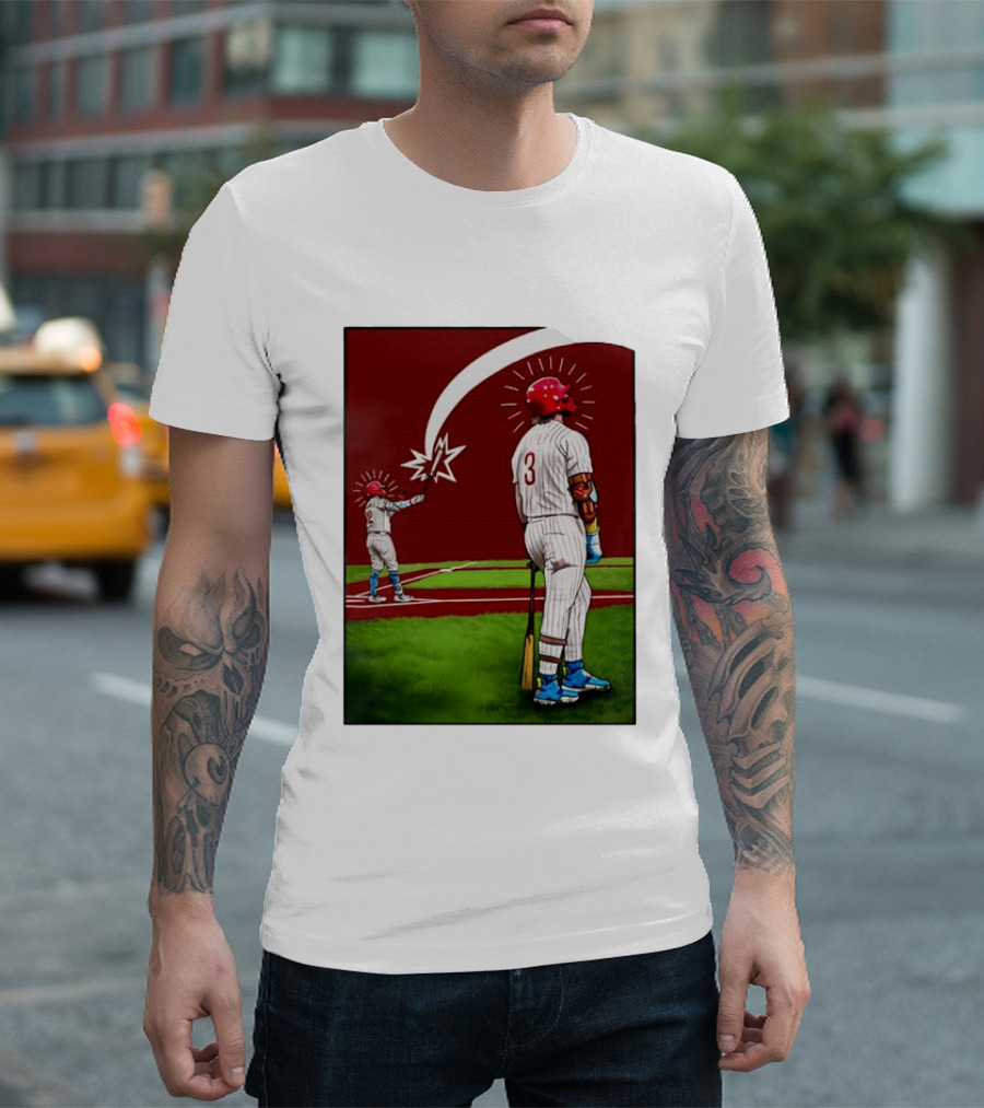 Kyle Schwarber Bryce Harper Philadelphia Phillies MLB Baseball Players T-Shirt
