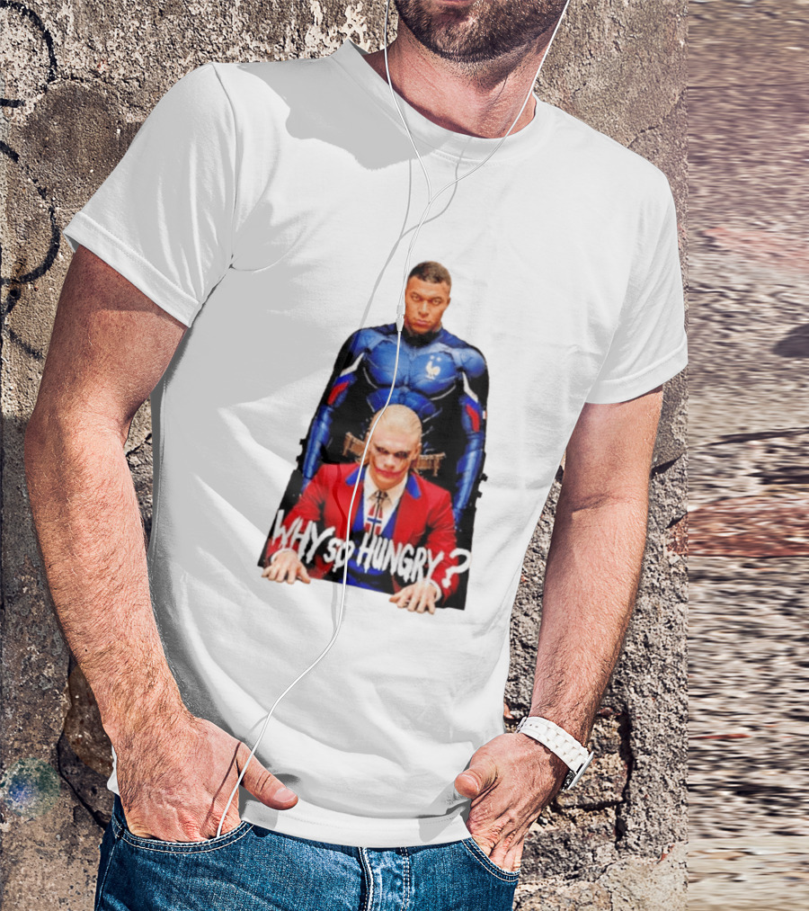 Kylian Mbappé Erling Haaland The Dark Knight Why So Hungry Joker T-Shirt
