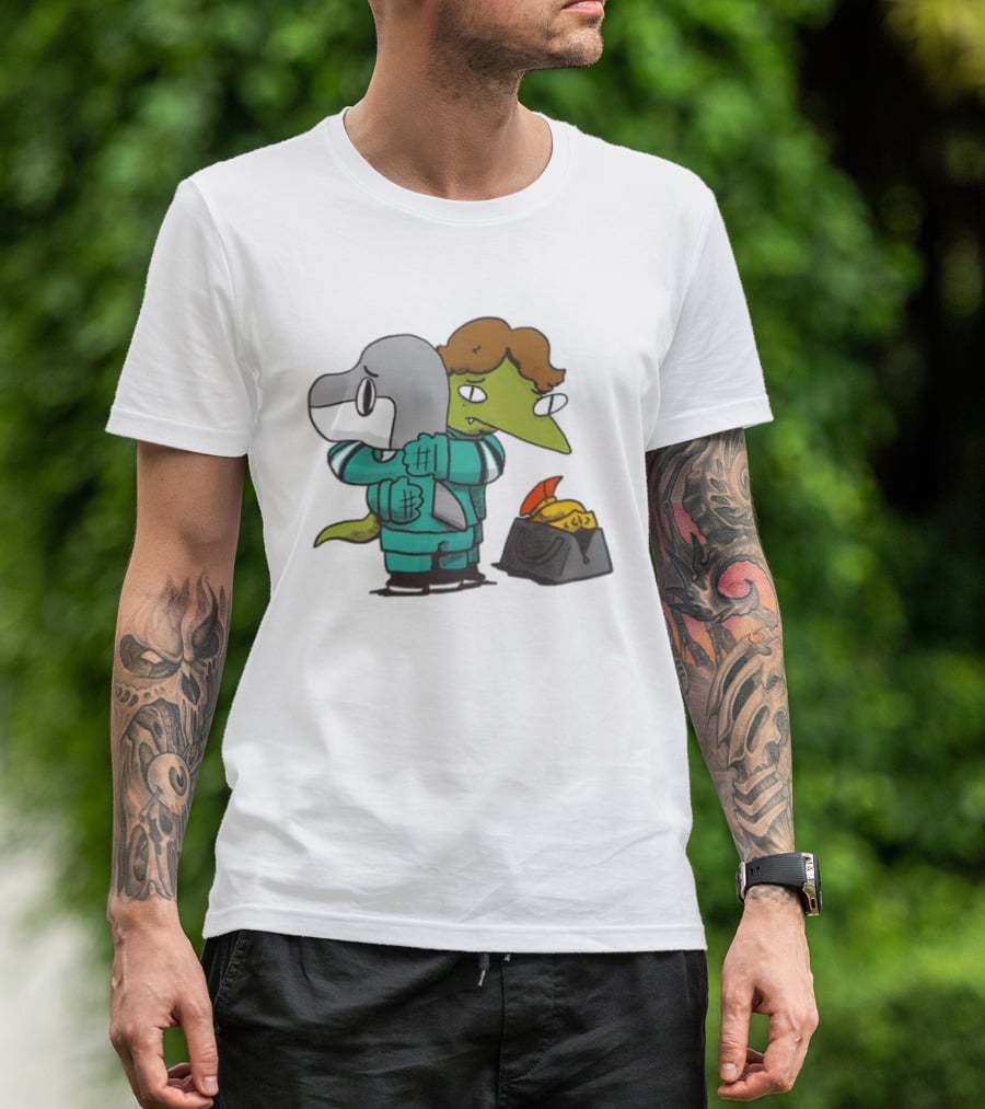 Macklin Celebrini San Jose Sharks NHL Hugging Hockey Characters T-Shirt