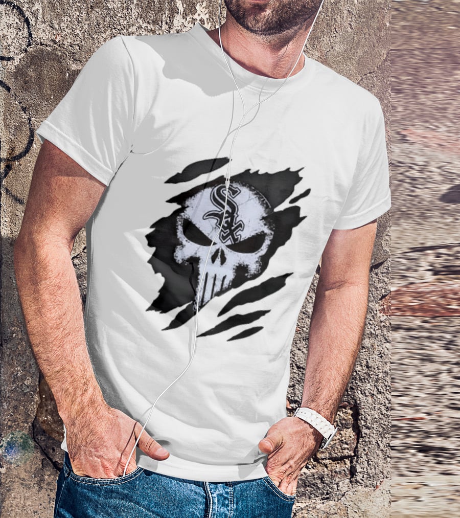 Chicago White Sox Punisher Skull Mashup T-Shirt