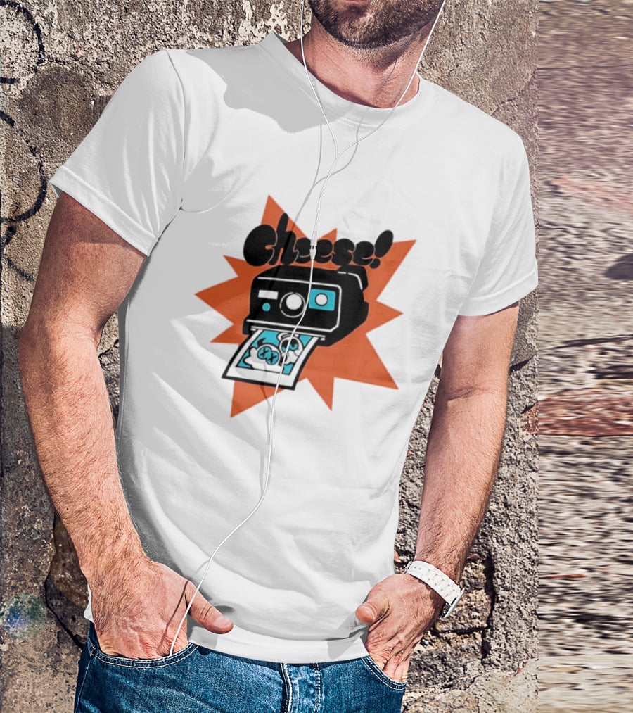 Skid And Pump Cheese Polaroid Spooky Month Camera T-Shirt